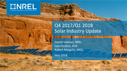 Q4 2017/Q1 2018 Solar Industry Update
