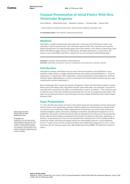 Unusual Presentation of Atrial Flutter with Slow Ventricular Response