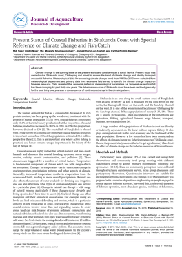 Present Status of Coastal Fisheries in Sitakunda Coast with Special Reference on Climate Change and Fish Catch Md