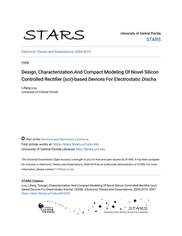 Scr)-Based Devices for Electrostatic Discha