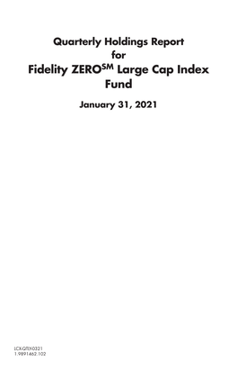 Fidelity ZEROSM Large Cap Index Fund