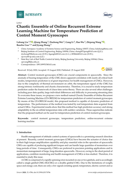 Chaotic Ensemble of Online Recurrent Extreme Learning Machine for Temperature Prediction of Control Moment Gyroscopes