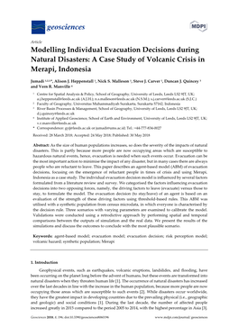 A Case Study of Volcanic Crisis in Merapi, Indonesia