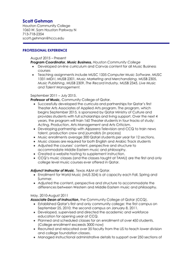 Scott Gehman Resume