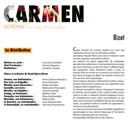 Carmen Du Covent Garden Est L’Une Des Meilleures Versions De Ces Dernières Années