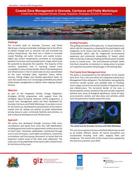 Coastal Zone Management in Grenada, Carriacou and Petite Martinique a Brief from the Integrated Climate Change Adaptation Strategies (ICCAS) Programme