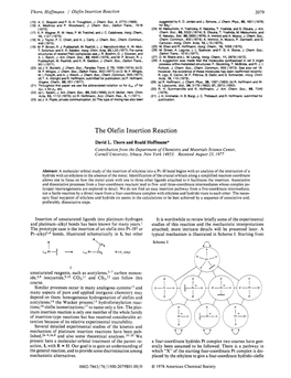 The Olefin Insertion Reaction