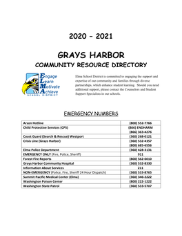 Grays Harbor Community Resource Directory