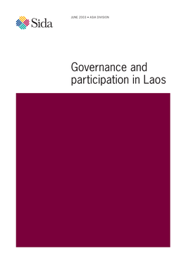 Governance and Participation in Laos