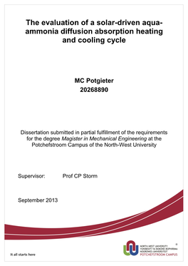 Ammonia Diffusion Absorption Heating and Cooling Cycle