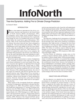 Tree-Line Dynamics: Adding Fire to Climate Change Prediction by Carissa D
