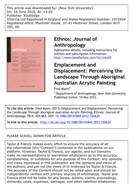 Emplacement and Displacement