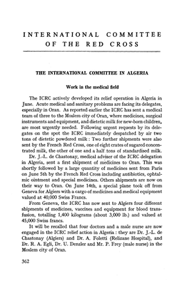 The International Committee in Algeria