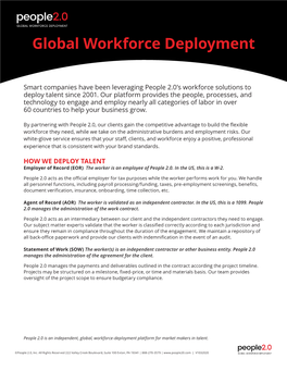 Global Workforce Deployment