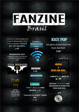 IGGY POP - PARA a BANDA SIOUXSIE TRANSMISSION Um Gênio (Indomável) Do and the BANSHEES: RÁDIO P.03 P.08 Rock and Roll