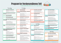 Program for Verdensmålenes Telt Folkemødet Bornholm D