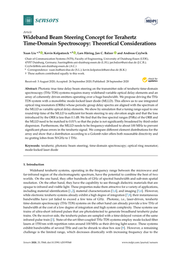 Wideband Beam Steering Concept for Terahertz Time-Domain Spectroscopy: Theoretical Considerations