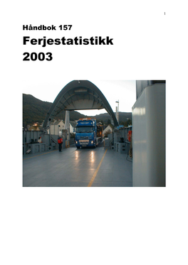 Ferjestatistikk 2003