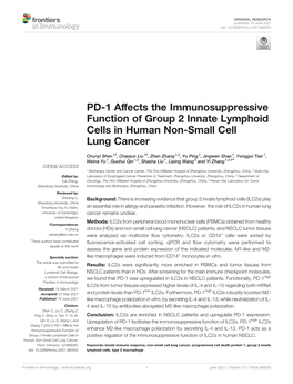 PD-1 Affects the Immunosuppressive Function of Group 2 Innate Lymphoid Cells in Human Non-Small Cell Lung Cancer