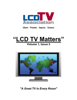 “LCD TV Matters” Volume 1, Issue 2