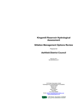 Kingsmill Reservoir Hydrological Assessment Siltation Management Options Review