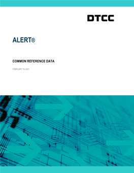 ALERT Common Reference Data