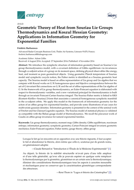 Geometric Theory of Heat from Souriau Lie Groups Thermodynamics and Koszul Hessian Geometry: Applications in Information Geometry for Exponential Families