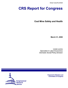 Coal Mine Safety and Health