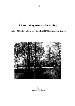 Ölandsskogarnas Utbredning