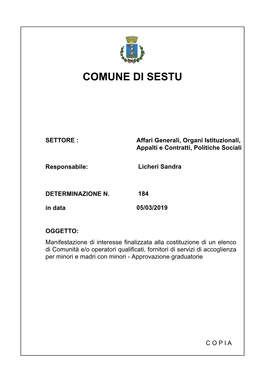 Comune Di Sestu