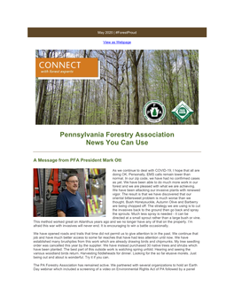 PFA May 2020 Newsletter