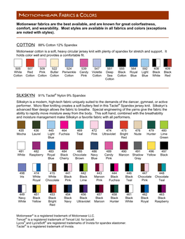 Motionwear Color Chart.Pdf