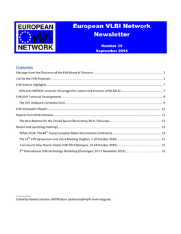 European VLBI Network Newsletter