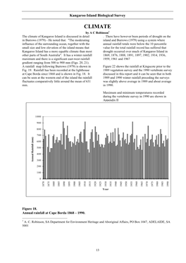 CLIMATE by a C Robinson1 the Climate of Kangaroo Island Is Discussed in Detail