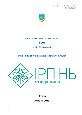 LOCAL ECONOMIC DEVELOPMENT PLAN Irpin City Council Irpin