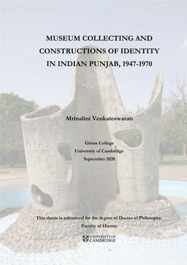 Museum Collecting and Constructions of Identity in Indian Punjab, 1947-1970