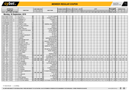 Midweek Regular Coupon 28/09/2019 11:57 1 / 4