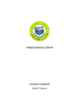 Tondo Medical Center Citizen's Charter