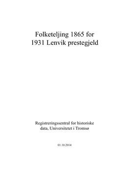 Folketeljing 1865 for 1931 Lenvik Prestegjeld