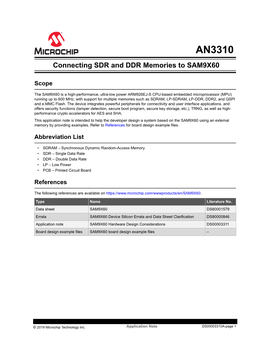 Connecting SDR and DDR Memories to SAM9X60