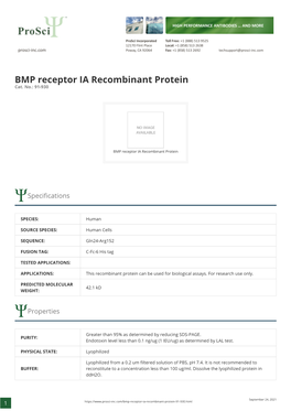 BMP Receptor IA Recombinant Protein Cat