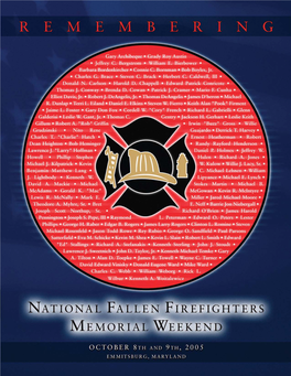 Firefighters from Previous Years 2001 2003