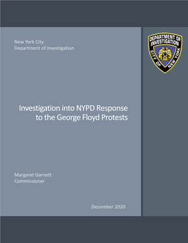 Investigation Into NYPD Response to the George Floyd Protests