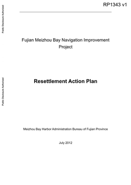 Resettlement Action Plan