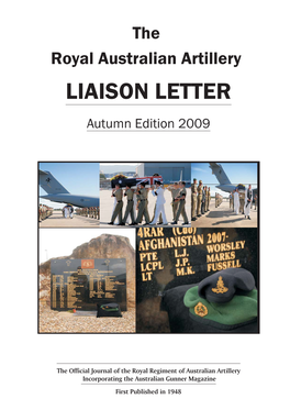 RAA Liaison Letter Autumn 2009