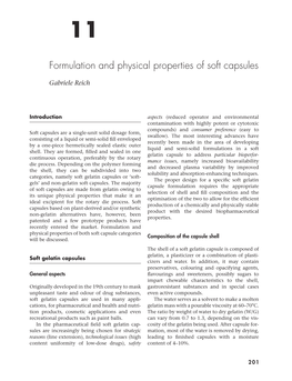 Formulation and Physical Properties of Soft Capsules