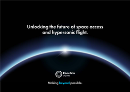 Unlocking the Future of Space Access and Hypersonic Flight