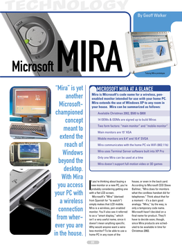 Microsoft MIRA Tatung Mira Prototype