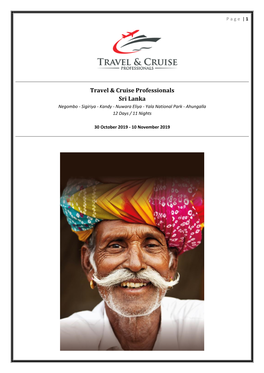 Travel & Cruise Professionals Sri Lanka