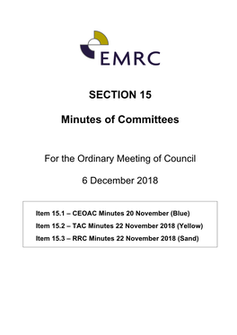 SECTION 15 Minutes of Committees